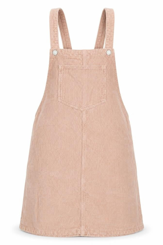 Topshop Beige Corduroy Pinafore Dress UK 10 Women
