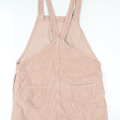 Topshop Beige Corduroy Pinafore Dress UK 10 Women
