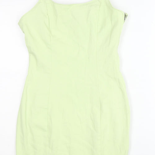 H&M Women’s Green Slip Dress, Size 10, Summer Chic