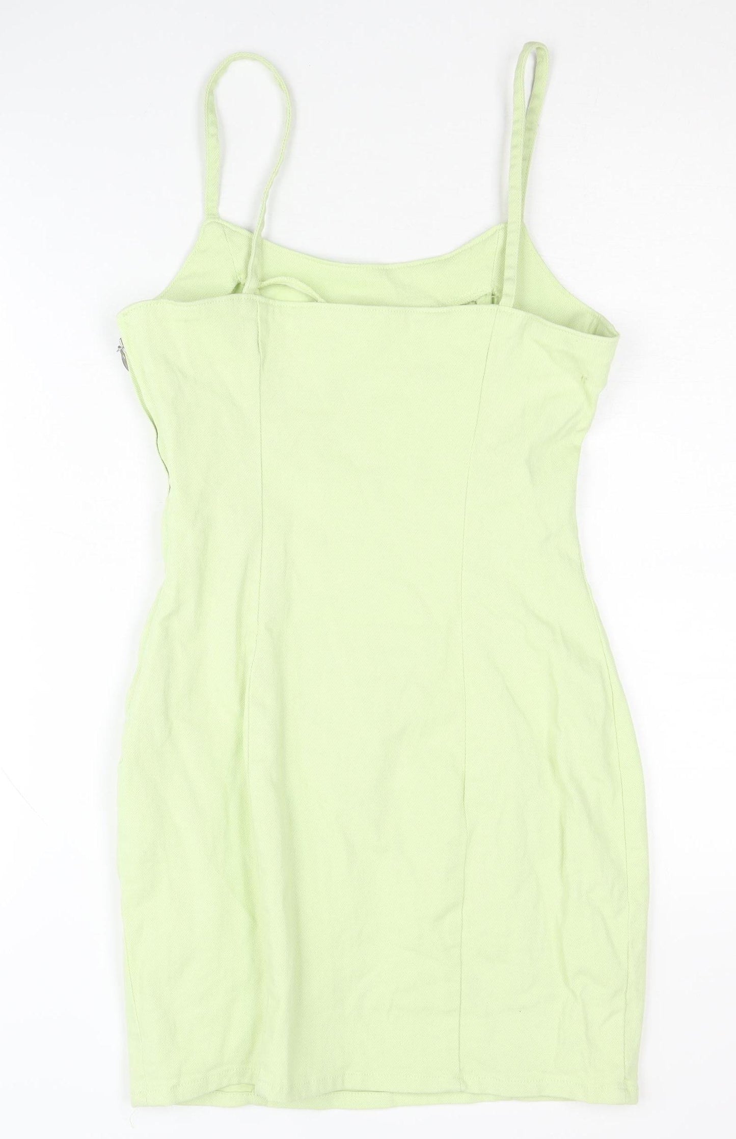 H&M Women’s Green Slip Dress, Size 10, Summer Chic