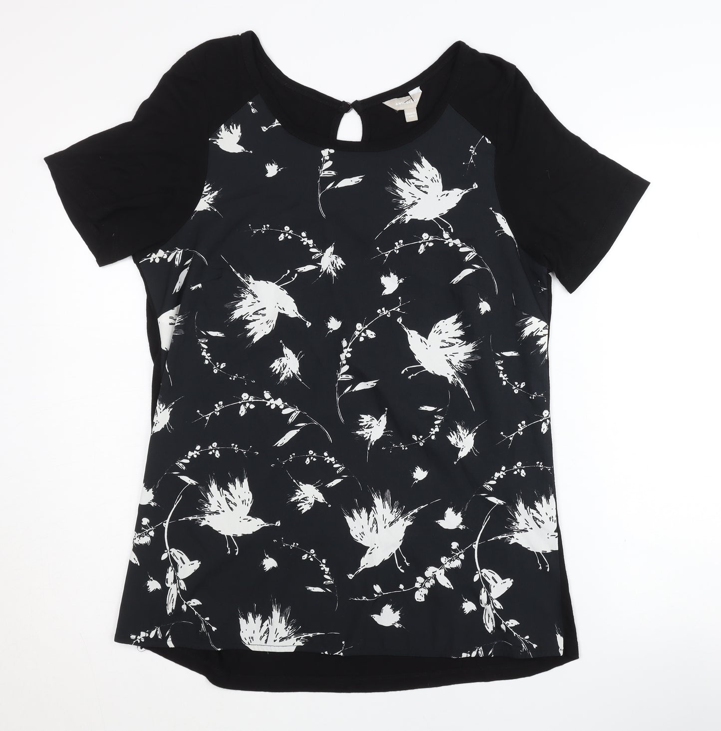 Anthology Women's Black Animal Print Blouse Size 12