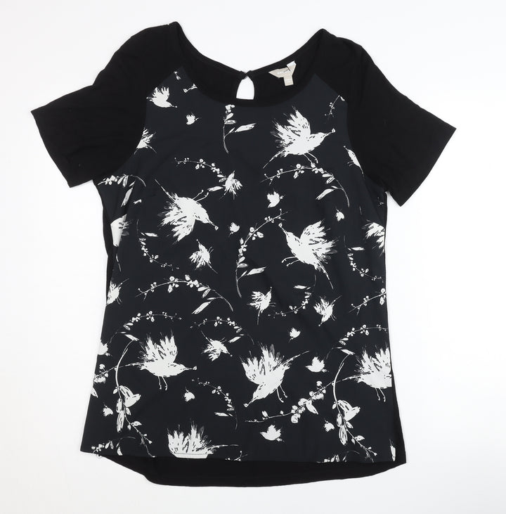 Anthology Women's Black Animal Print Blouse Size 12