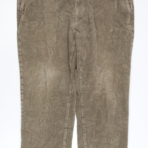 Marks & Spencer Beige Corduroy Trousers 42 Regular