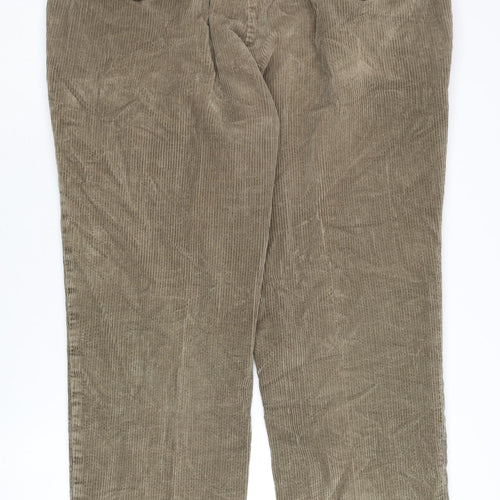 Marks & Spencer Beige Corduroy Trousers 42 Regular