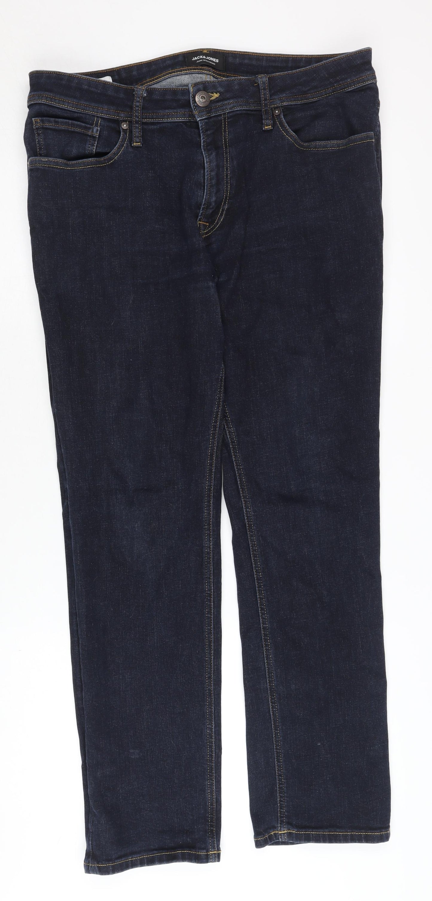 Jack & Jones Men's Blue Straight Denim Jeans 34