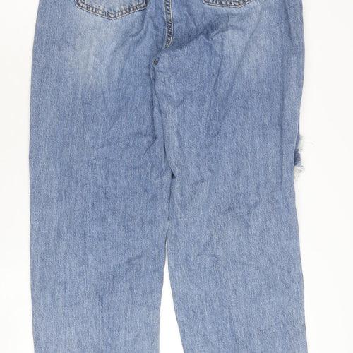 PrettyLittleThing Women's Blue Mom Jeans UK 8 Distressed