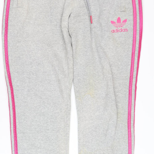Adidas Women's Grey Jogger Trousers Size 10