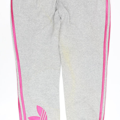 Adidas Women's Grey Jogger Trousers Size 10