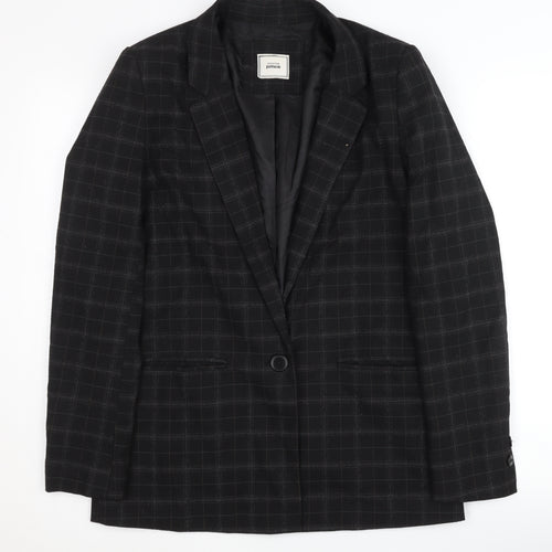 Pimkie Black Check Blazer Unisex M Formal Jacket