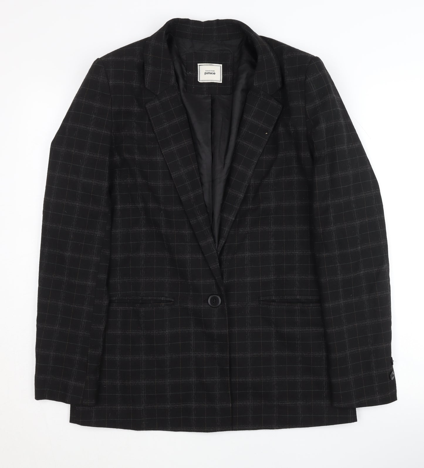 Pimkie Black Check Blazer Unisex M Formal Jacket