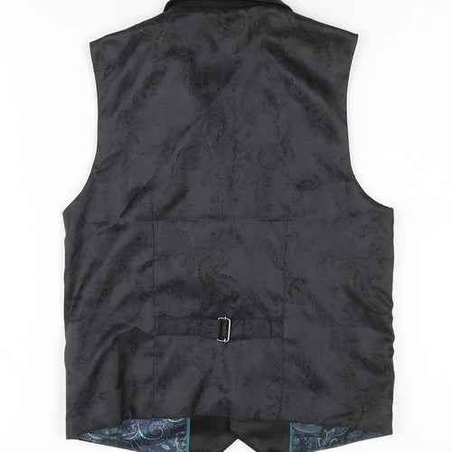 Next Boys Black Paisley Suit Waistcoat 10 Years - Formal Wear