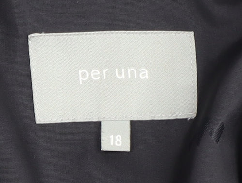 Per Una Women's Black Long Suit Jacket Size 18