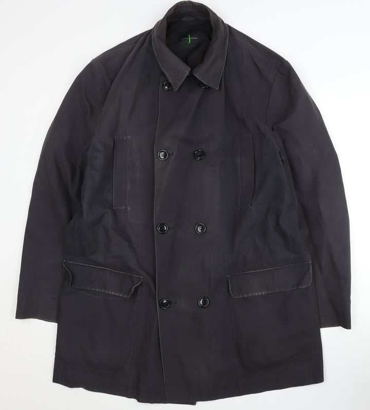 Jasper Conran Men's Black Mid-Length Coat L