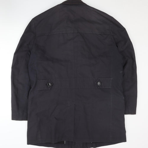 Jasper Conran Men's Black Mid-Length Coat L