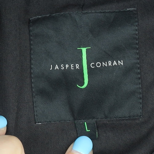 Jasper Conran Men's Black Mid-Length Coat L