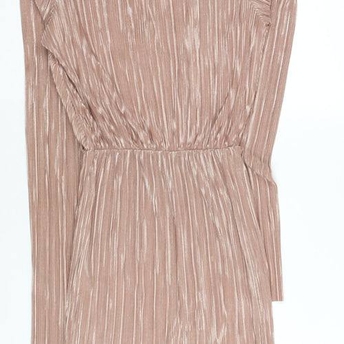 Quiz Women's Brown Wrap Dress Size 8 Party