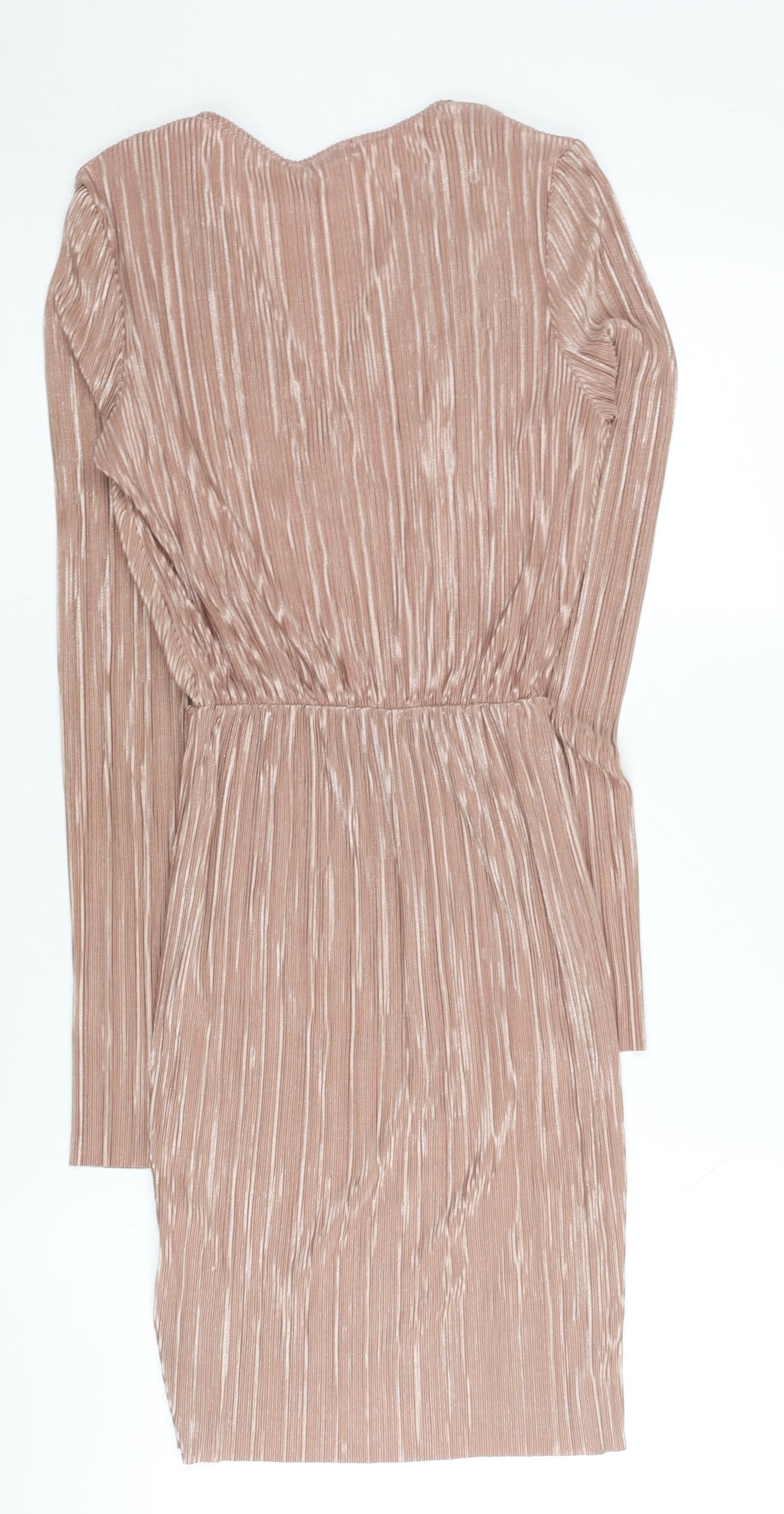 Quiz Women's Brown Wrap Dress Size 8 Party