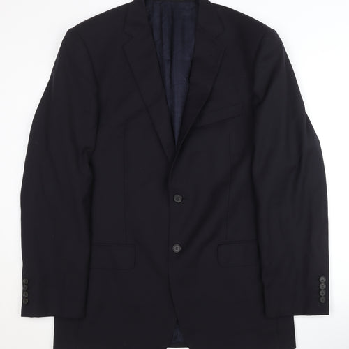 Marks and Spencer Men's Black Wool Long Blazer 40