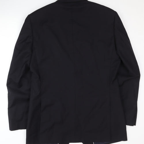 Marks and Spencer Men's Black Wool Long Blazer 40