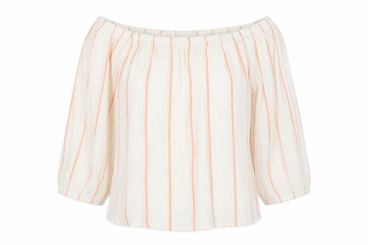 Miss Selfridge Women's White Striped Blouse UK 10