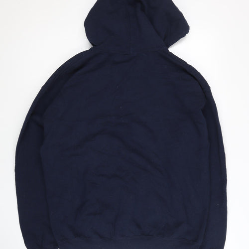 Gildan Women's Blue Pullover Hoodie, Size M, Graphic Print