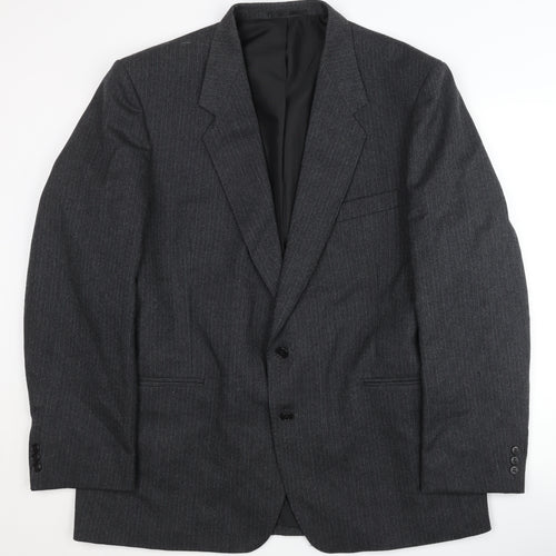 Sovrano Men's Grey Wool Blazer, 46, Classic Style