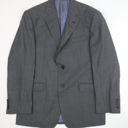 Marks and Spencer Men's Grey Blazer, 40R Single-Breasted
