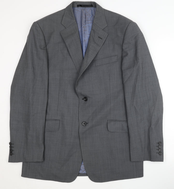 Marks and Spencer Men's Grey Blazer, 40R Single-Breasted
