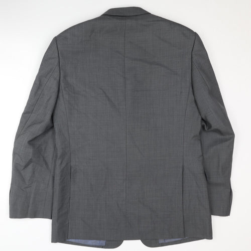 Marks and Spencer Men's Grey Blazer, 40R Single-Breasted