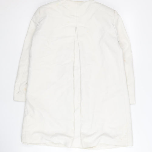 Zara Women’s White Mid-Length Coat Size S