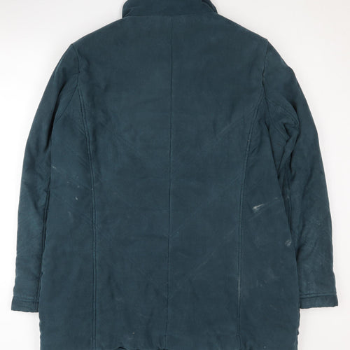 Klass Blue Suede Women's L Coat with Zipped Pockets