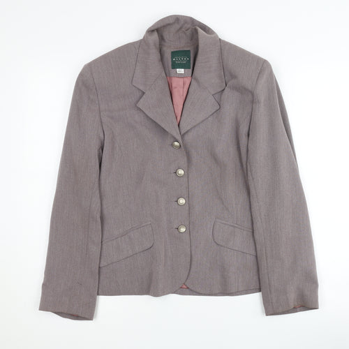 River Island Grey Women's Blazer, Size 12, Notch Lapel, Lined