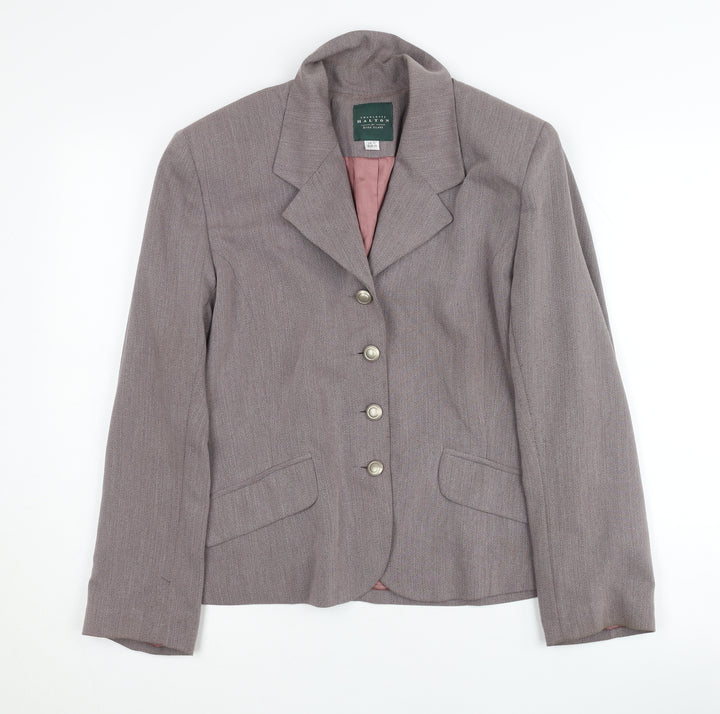 River Island Grey Women's Blazer, Size 12, Notch Lapel, Lined