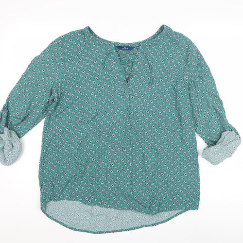 Tom Tailor Women's Green Floral Blouse, Size 12