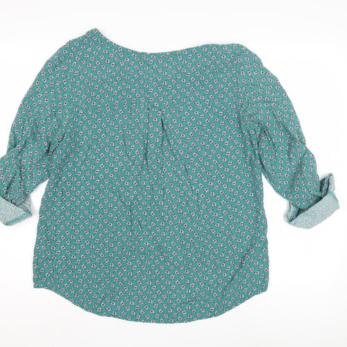 Tom Tailor Women's Green Floral Blouse, Size 12