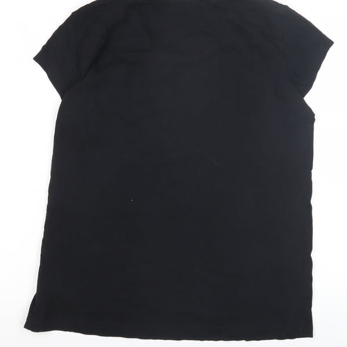 Mustang Unisex Black Crew Neck T-Shirt Medium