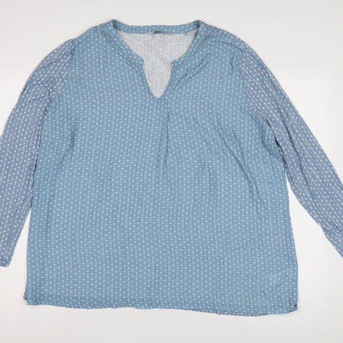 Limited by Tchibo Women's Blue Geometric Blouse Size 20