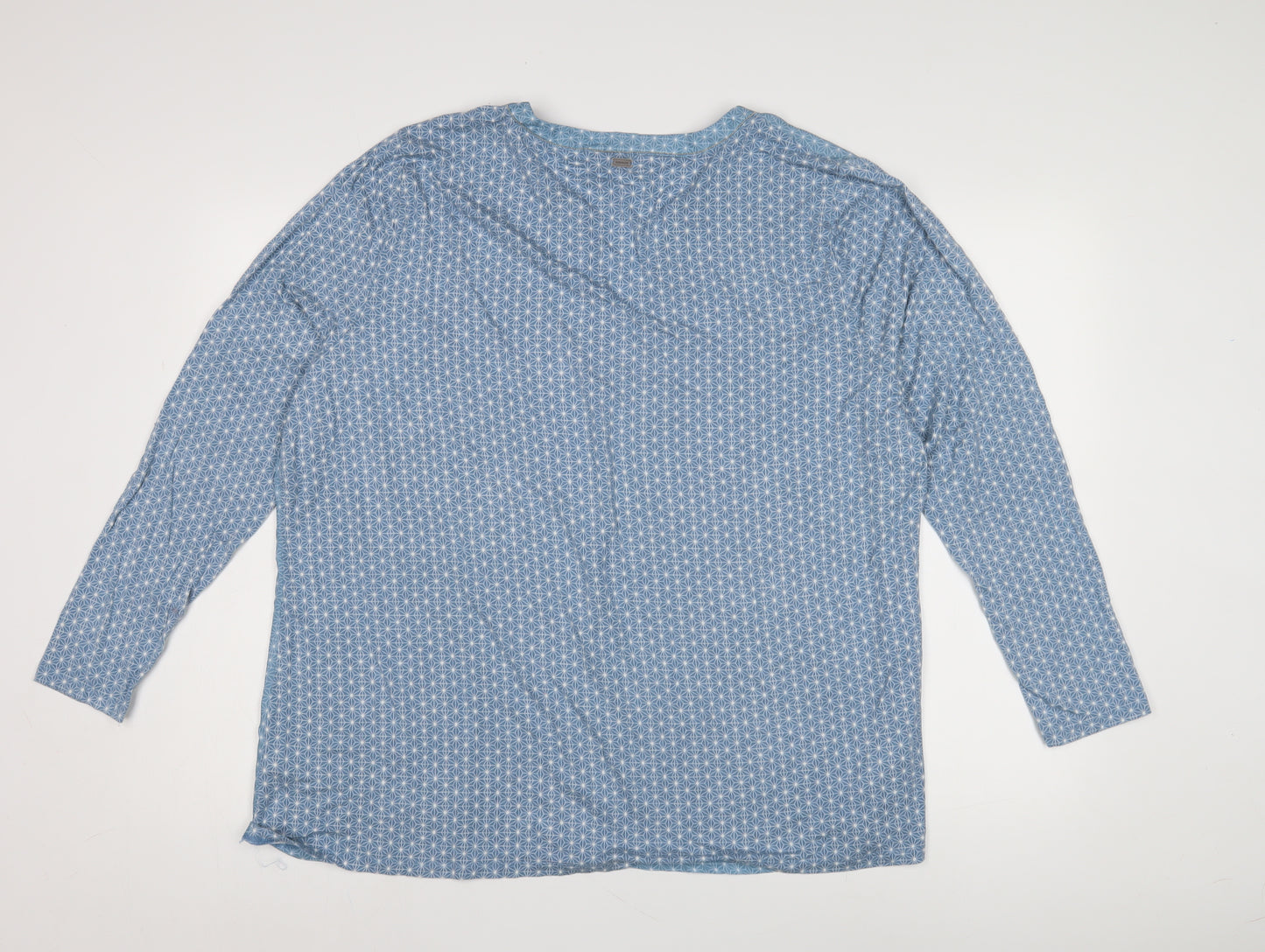 Limited by Tchibo Women's Blue Geometric Blouse Size 20