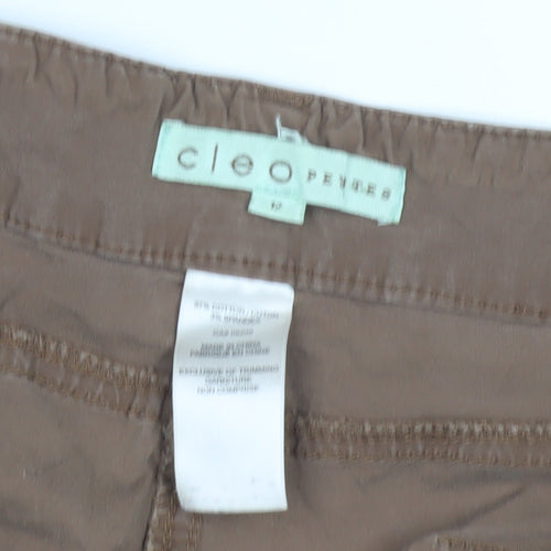 Cleo Women's Brown Cargo Shorts Size 12 - Casual Cotton