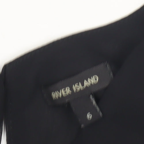 River Island Women's Black Chiffon Blouse S