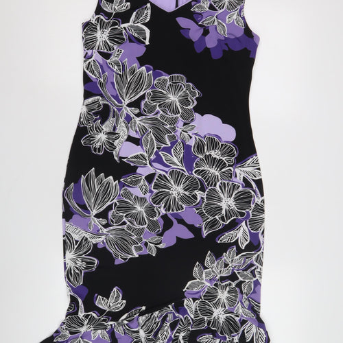 Frank Lyman Women's Multicoloured Floral Sheath Dress Size 10