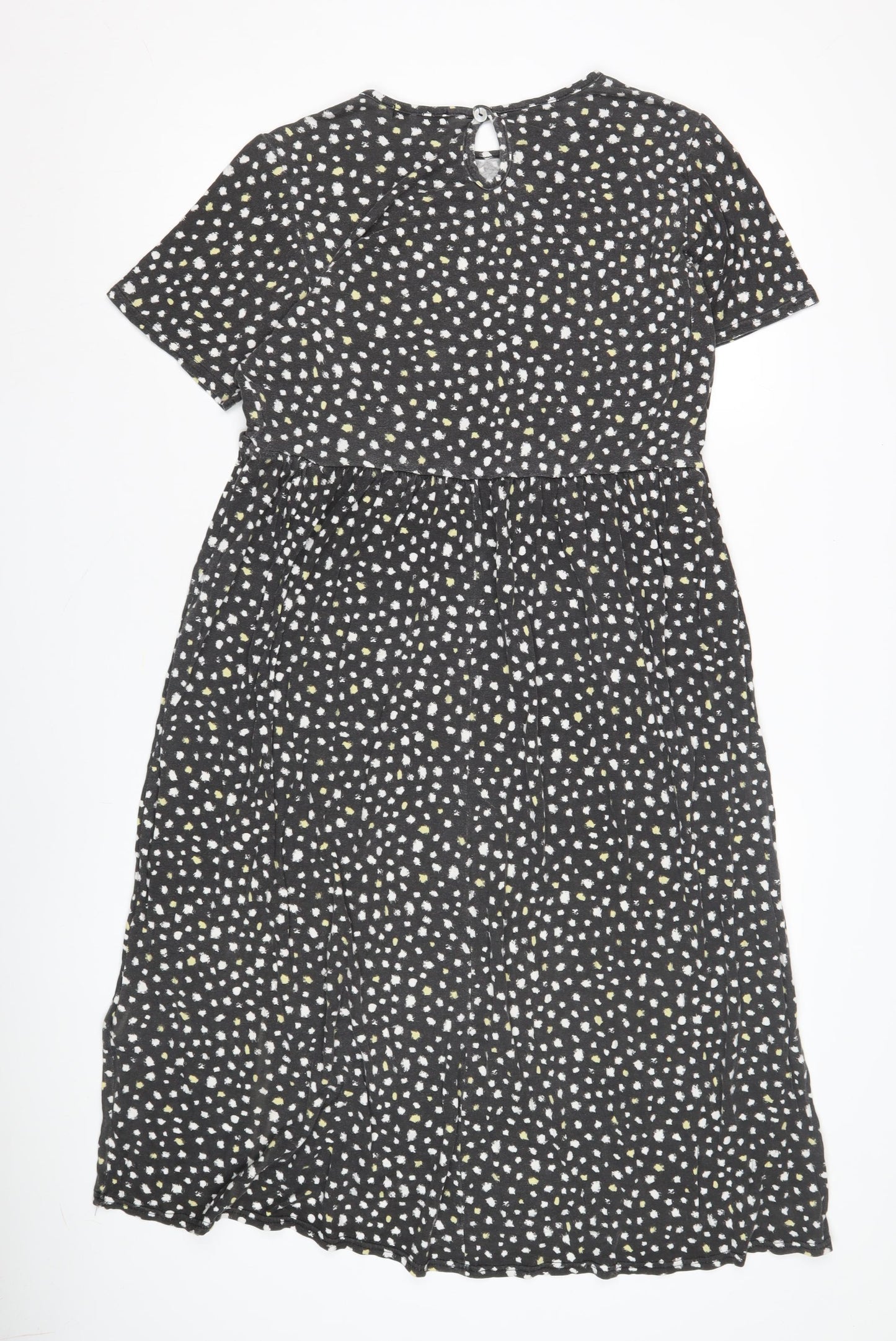 Wednesday's Girl Women's Black Dress - Size L, Short Sleeve