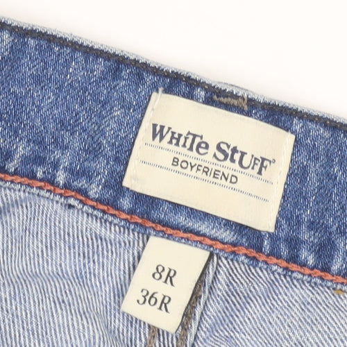 White Stuff Blue Boyfriend Jeans, Size 8, Women’s, Distressed
