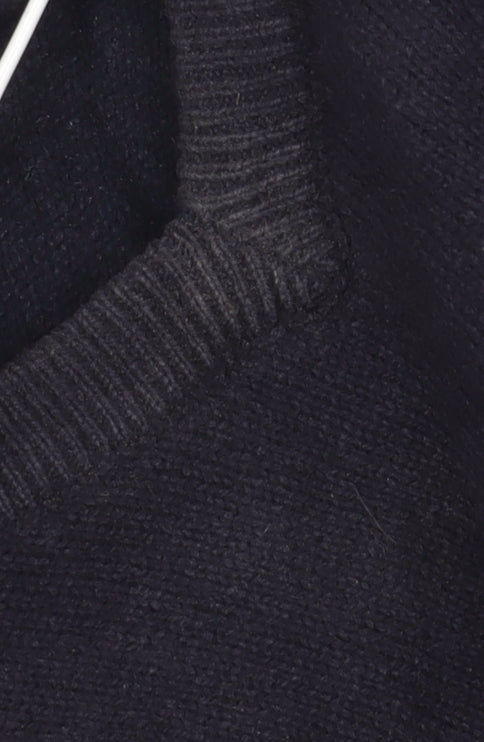 James Meade Men’s Black Wool Pullover Jumper - Size L