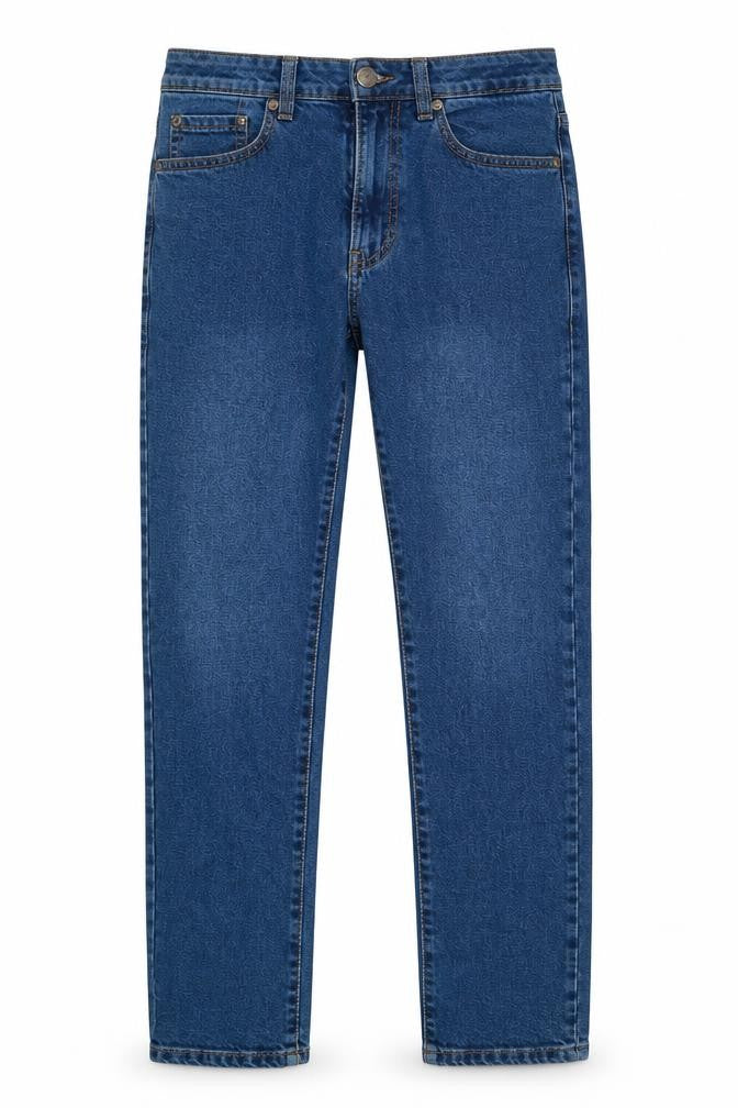 Front view of Vour Jeans boys’ blue straight leg denim jeans m