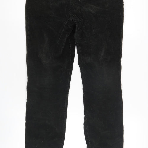 Ed Walters Boys Black Corduroy Trousers - Size S, Relaxed Fit