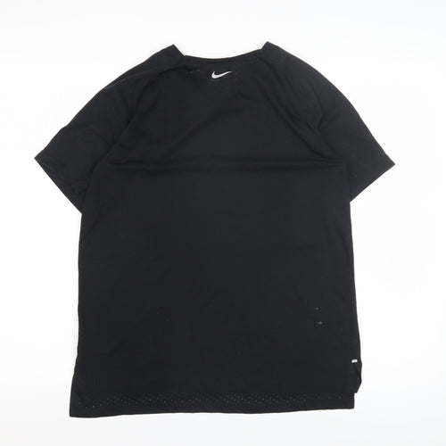Nike Black Dri-FIT Running T-Shirt, M, Unisex Adults