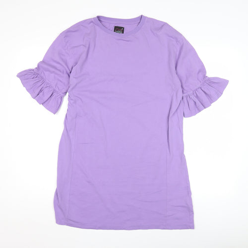 Chorus Women's Purple M Dress Half Sleeve Flutter