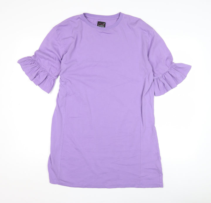 Chorus Women's Purple M Dress Half Sleeve Flutter