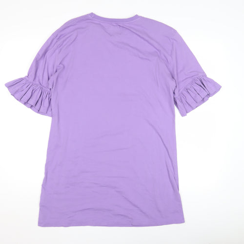 Chorus Women's Purple M Dress Half Sleeve Flutter